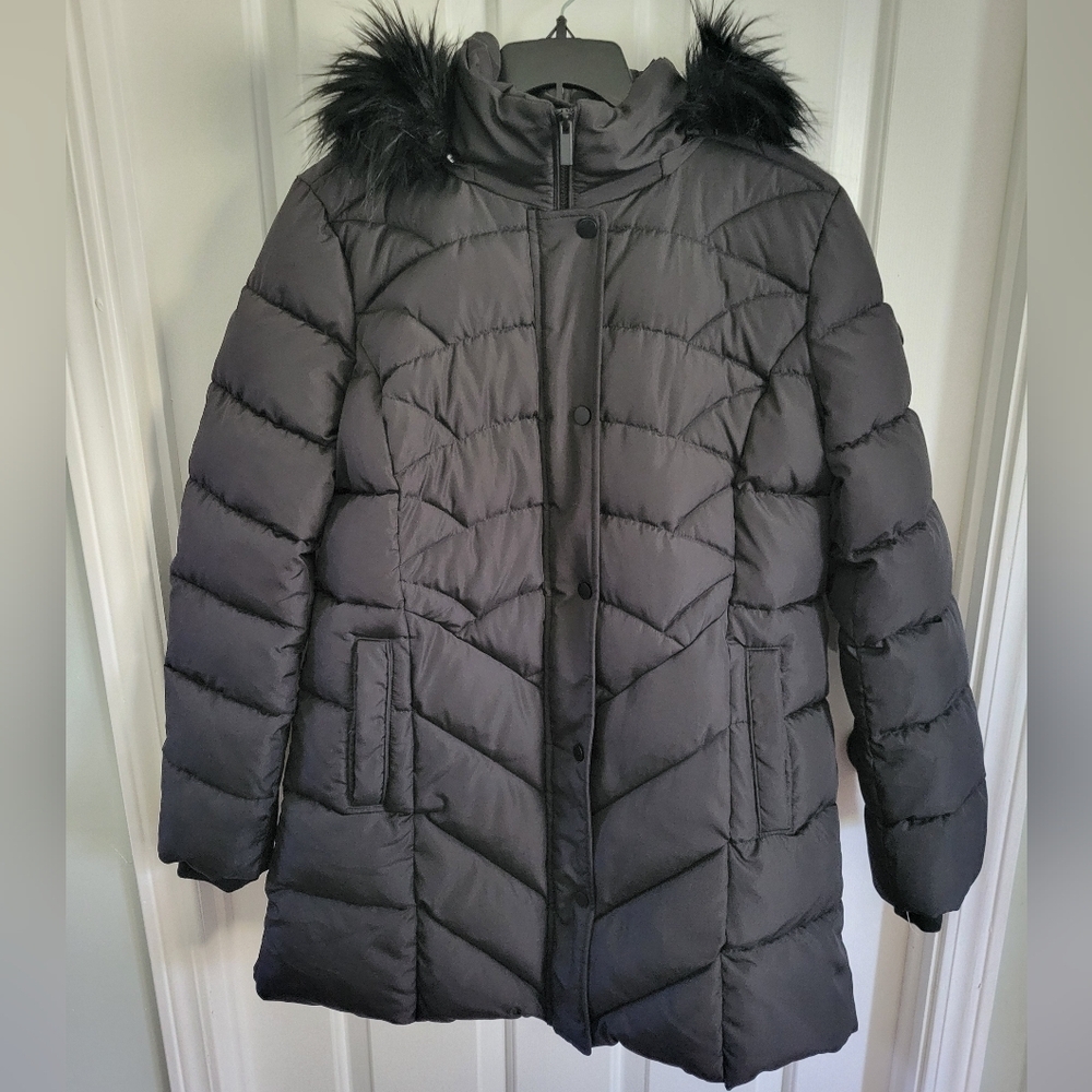 BINACL Women's Black Winter Warm Long Puffer Jacket Size Large